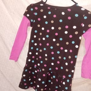Polka dot toddler winter dress